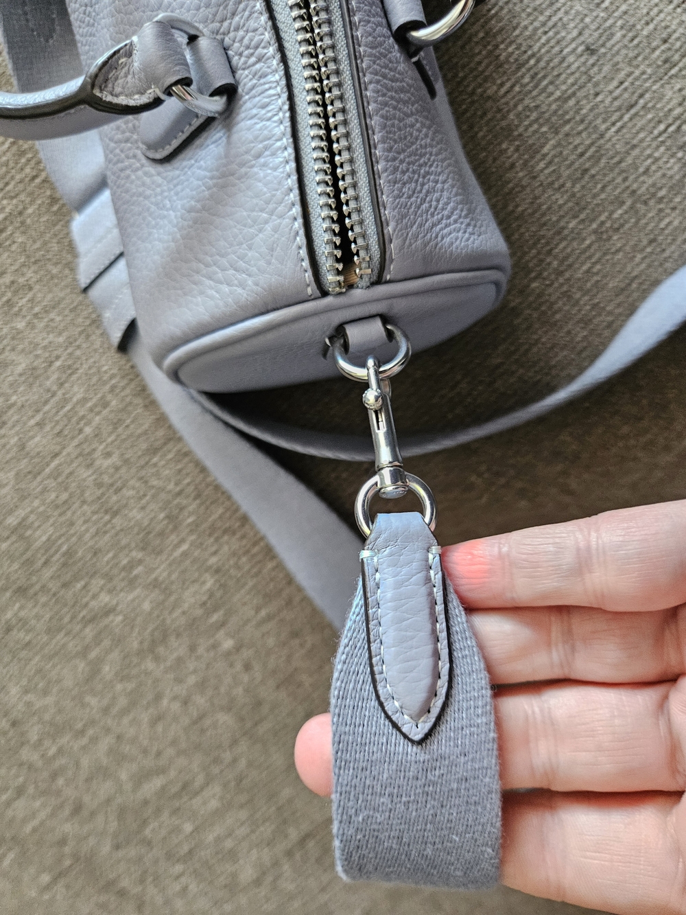 Coach Mini Bennett Satchel Purse Tote Bag Periwinkle Blue Pebbled Leather RARE - Picture 11 of 13